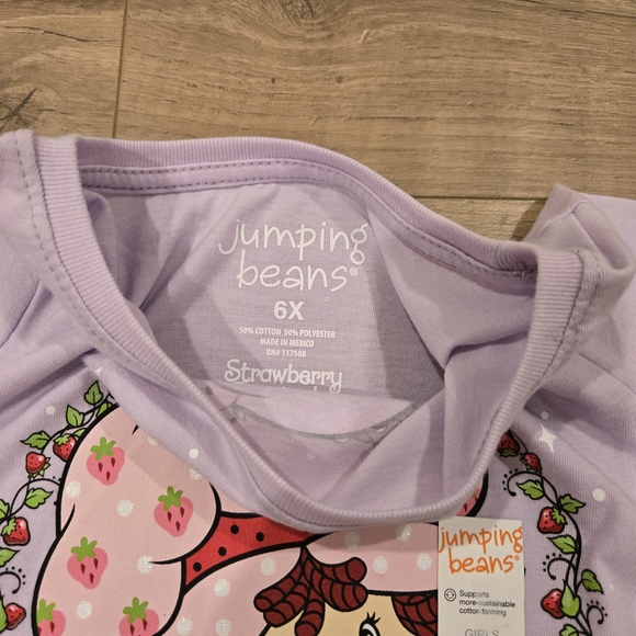 🌻 NWT Strawberry Shortcake Lilac Summer Shirt Size 6x - Picture 5 of 6